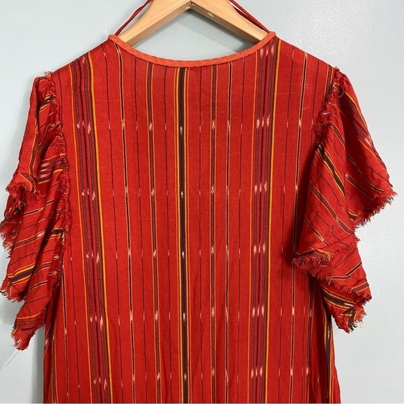 Free People Better Days Red Combo Striped Maxi Sz Small Boho - Picture 6 of 6